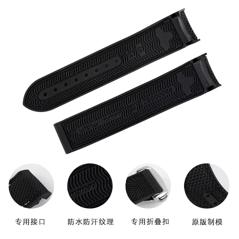 Nylon Watchband Rubber Leather Watchstrap for Omega Planet Ocean 215 600m Man Strap Black Orange Gray 22mm 20mm with Tools276M