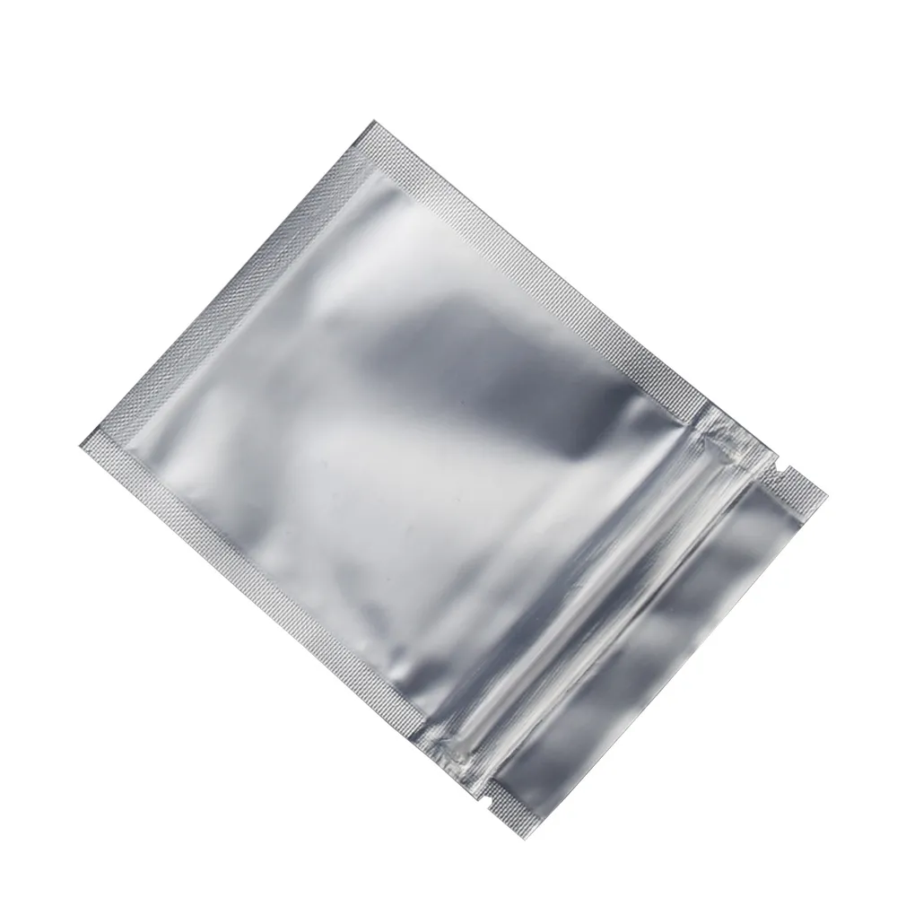 100 st mycket svart 7 5 10 cm Återställbar matt zip -låsförpackningspåse Aluminiumfolie Clear Bag Self Seal dragkedja kryddpulver förpackning 234Z