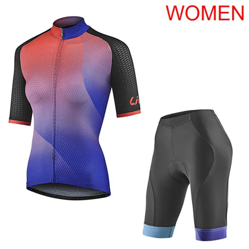 LIV CCC Team maglia da ciclismo da donna Abbigliamento da bicicletta estate traspirante manica corta da bici camicia con bretelle tuta sportiva uniforme Y21031814