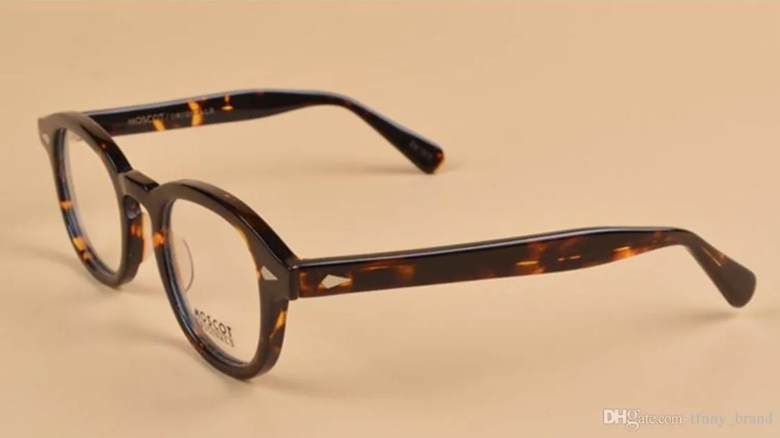 Estilista de marca inteira Eyeglasses Frames Lemtosh Glasses Frame Johnny Deppuality Round Men Myopia Opcional 1915 com case330g