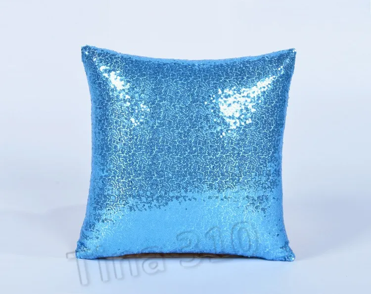 chaude 40 * 40cm paillettes paillettes taie d'oreiller sirène taie d'oreiller maison canapé voiture confortable décor taille housse de coussin Textiles de maison T2I5723