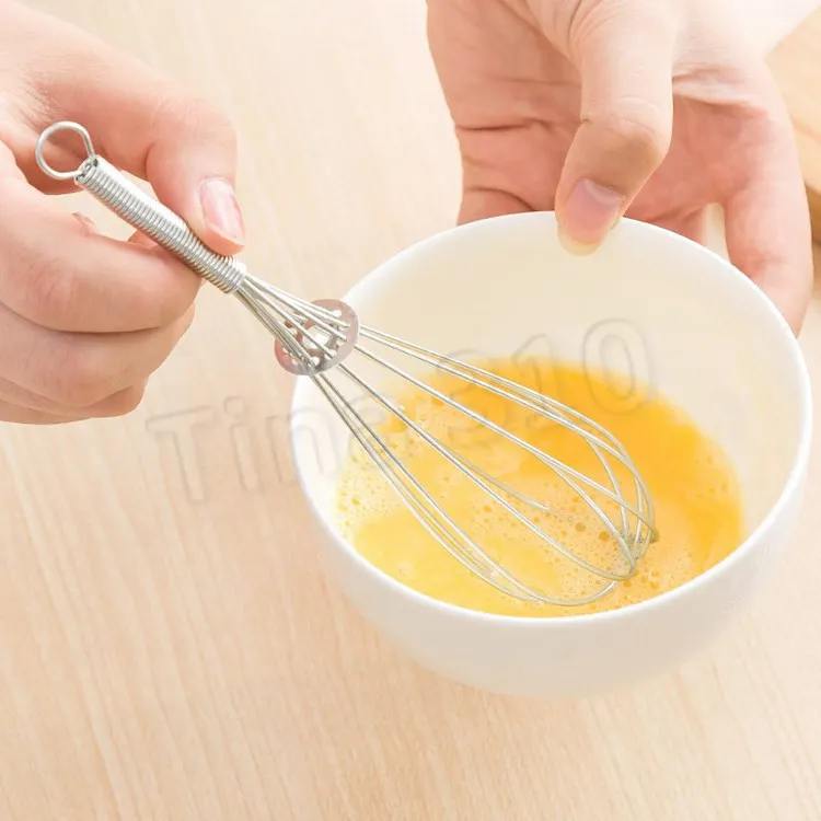 Rostfritt stål handtag äggbeater dryck visp mixer skumare kök äggverktyg mini handtag mixer stiger verktyg agitator t2i564913553410