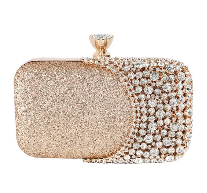 Kvinnor Evening Clutch Bag Gorgeous Pearl Crystal Beading Bridal Wedding Party Bags Crossbody Handbags2578