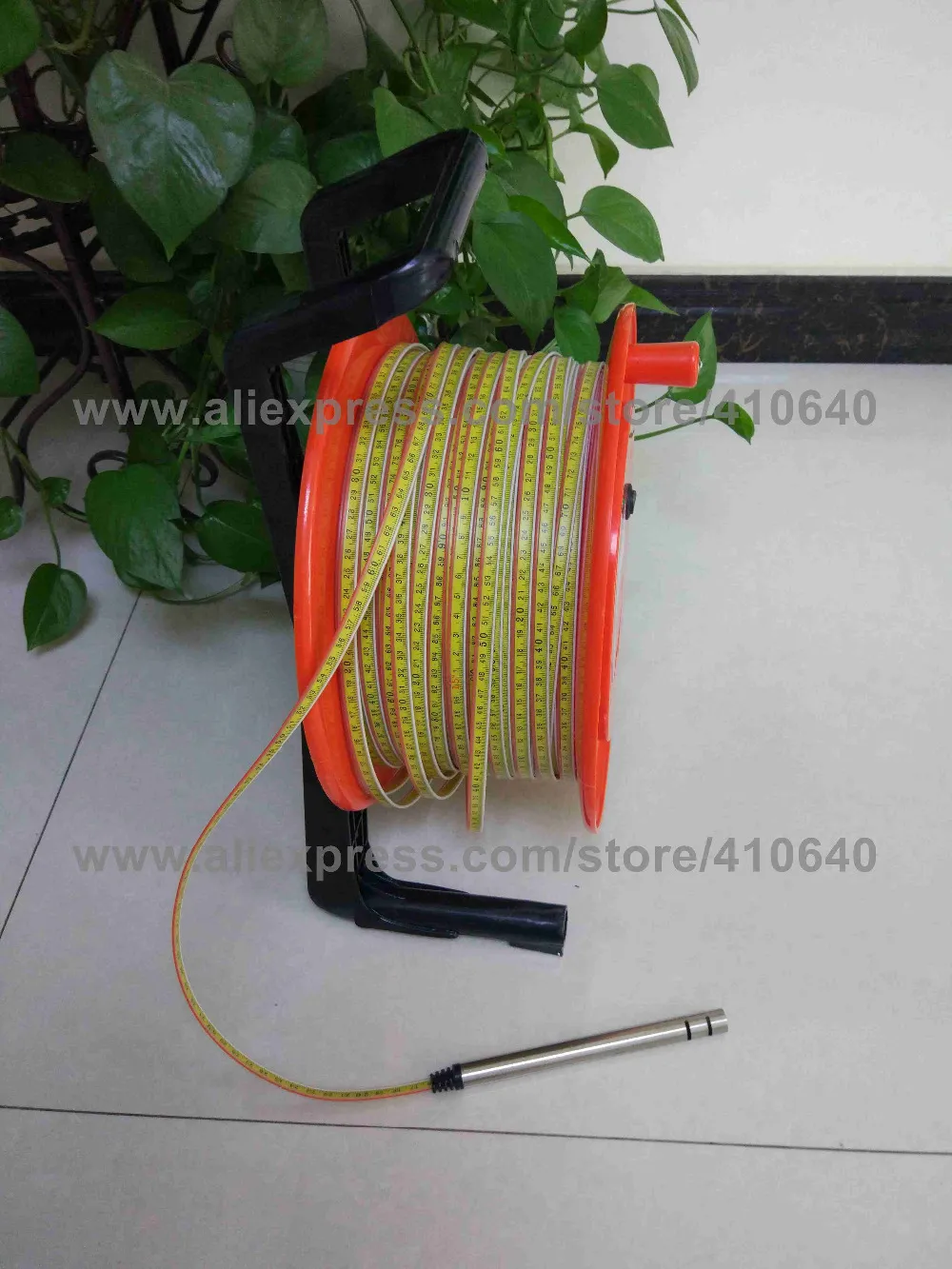 WHYYDSS Wasserstandsmesser 10-300m - Stahllineal Mit Sonde - Grundwasser Messgerät