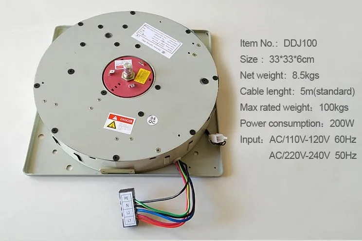 Wandafstandsbediening Takel Kristallen Kroonluchter Takel Verlichting Lifter Elektrische Lier Licht Hefsysteem Lampmotor DDJ150-6m kabel 261O