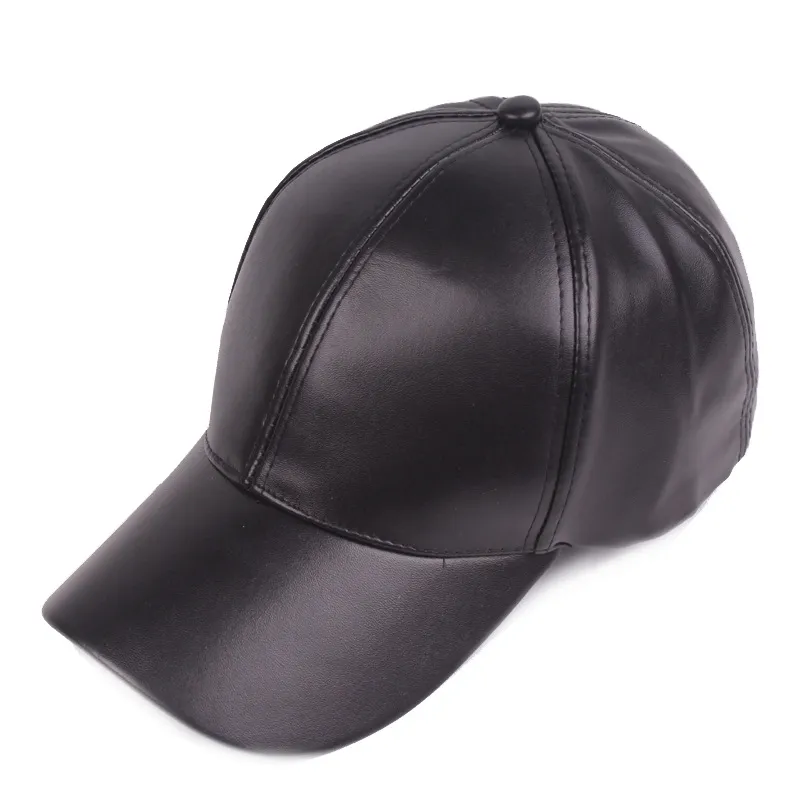 Casquette de Baseball en Faux cuir pour hommes et femmes, 6 panneaux, réglable, à long bord, Protection solaire, chapeau de voyage, à visière, Whole213n