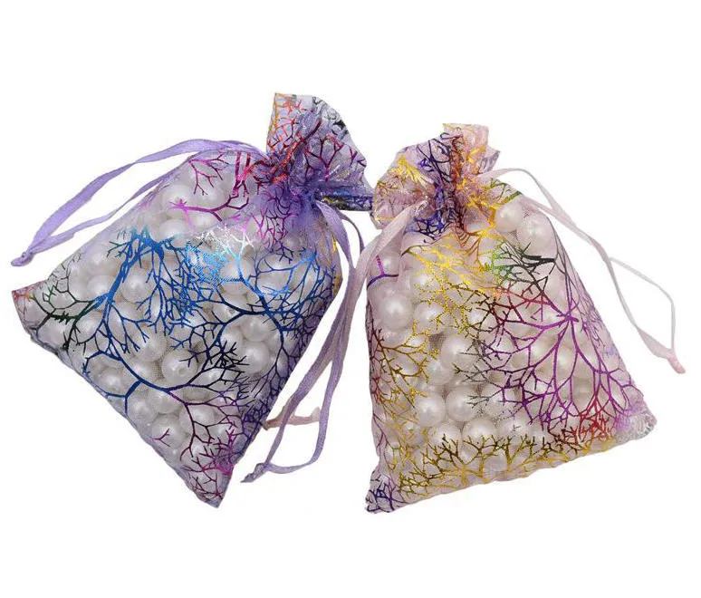 WHITE BLUE PINK PURPLE MIX COLORS Coral Organza Jewelry Gift Pouch Bags 4 SIZES Drawstring Bag Organza Gift Candy DIY Gift260c