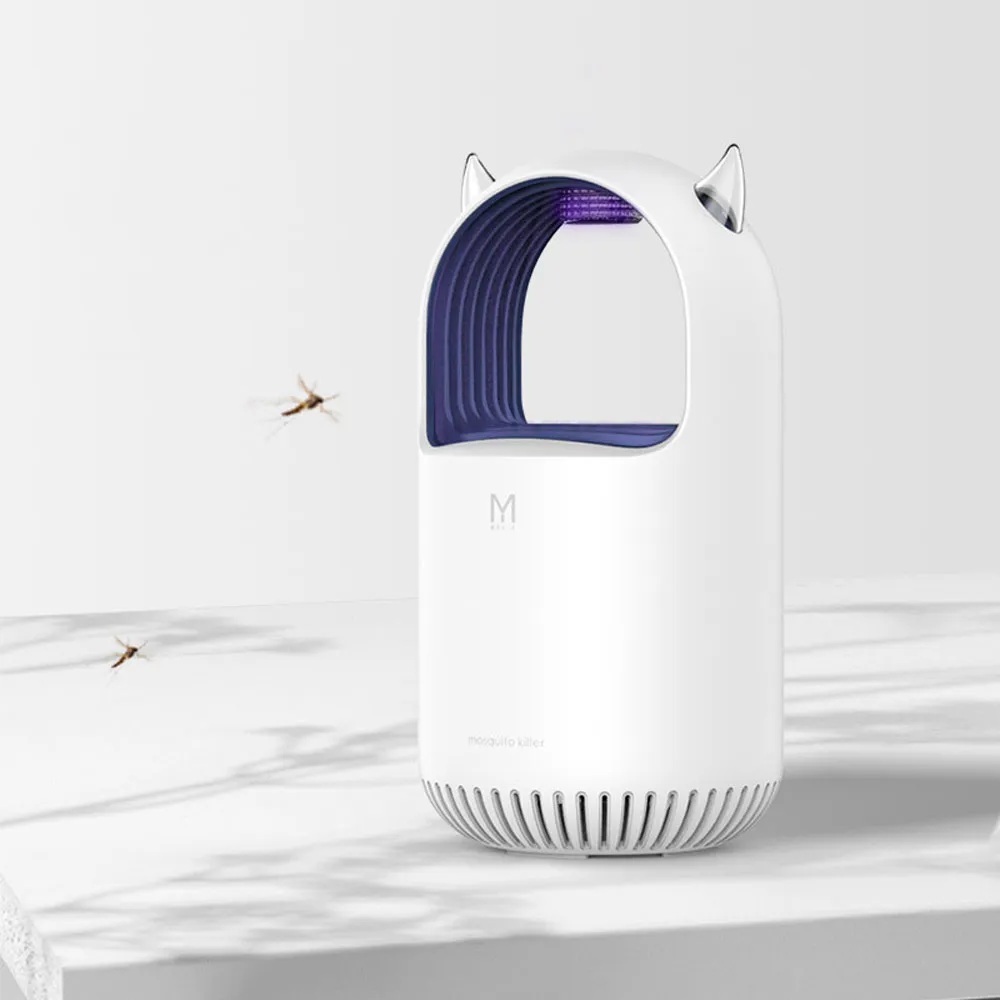 Brelong Little Devil Mosquito Light Purple Light Wave Silent No Radiation Mosquito Killer Escape Night Light White2371