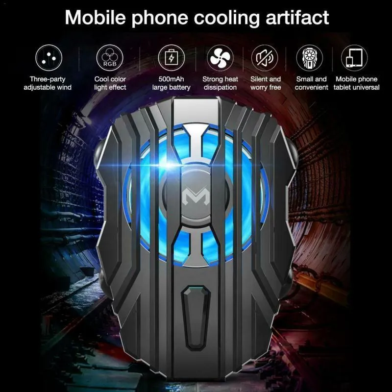 Ny mobiltelefon Radiator Gaming Universal Telefonkylare Justerbar Portable Fläkthållare Värmesänkning för iPhone Samsung Huawei