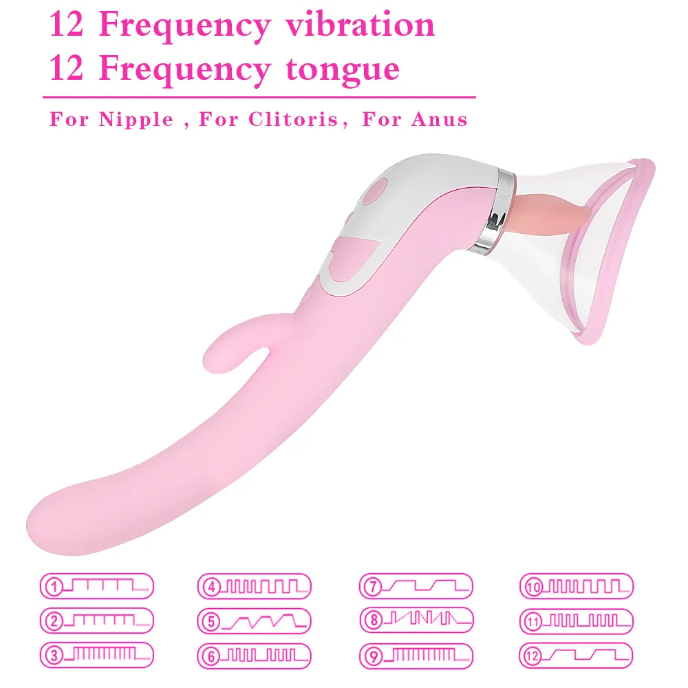 Tong Dildo Vibrator Voor Vrouwen Intieme Goederen Tepel Sucker Oraal Likken Clitoris Stimulatie Verwarming Erotisch Speeltjes voor Volwassen C5597557