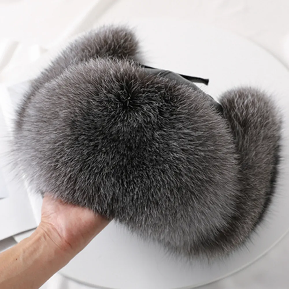 Chapéus bomber masculinos de inverno, chapéu quente russo ushanka com aba de orelha, boné de pele de couro pu, aba à prova de vento, pelúcia grossa, caps309a