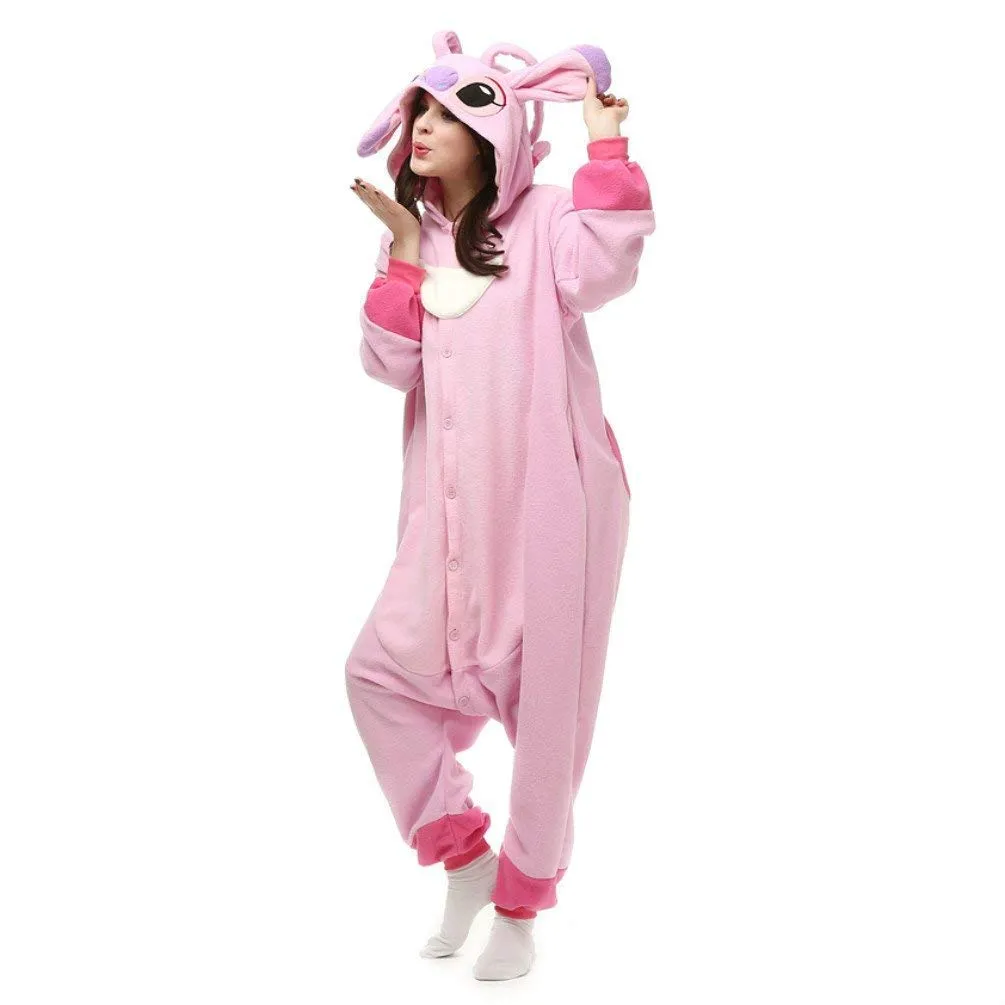 Unisex-Einteiler-Pyjama für Erwachsene, Stich-Tier-Nachtwäsche für Halloween-Party-Kostüme, 259 g