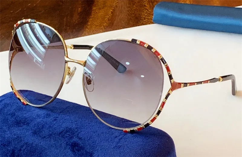 Nowe projektantki mody kobiety okulary przeciwsłoneczne 0595 Duża rama okrągła pusta rama prosta popularne okulary najwyższej jakości obiektyw UV400 Outdoor EY2418