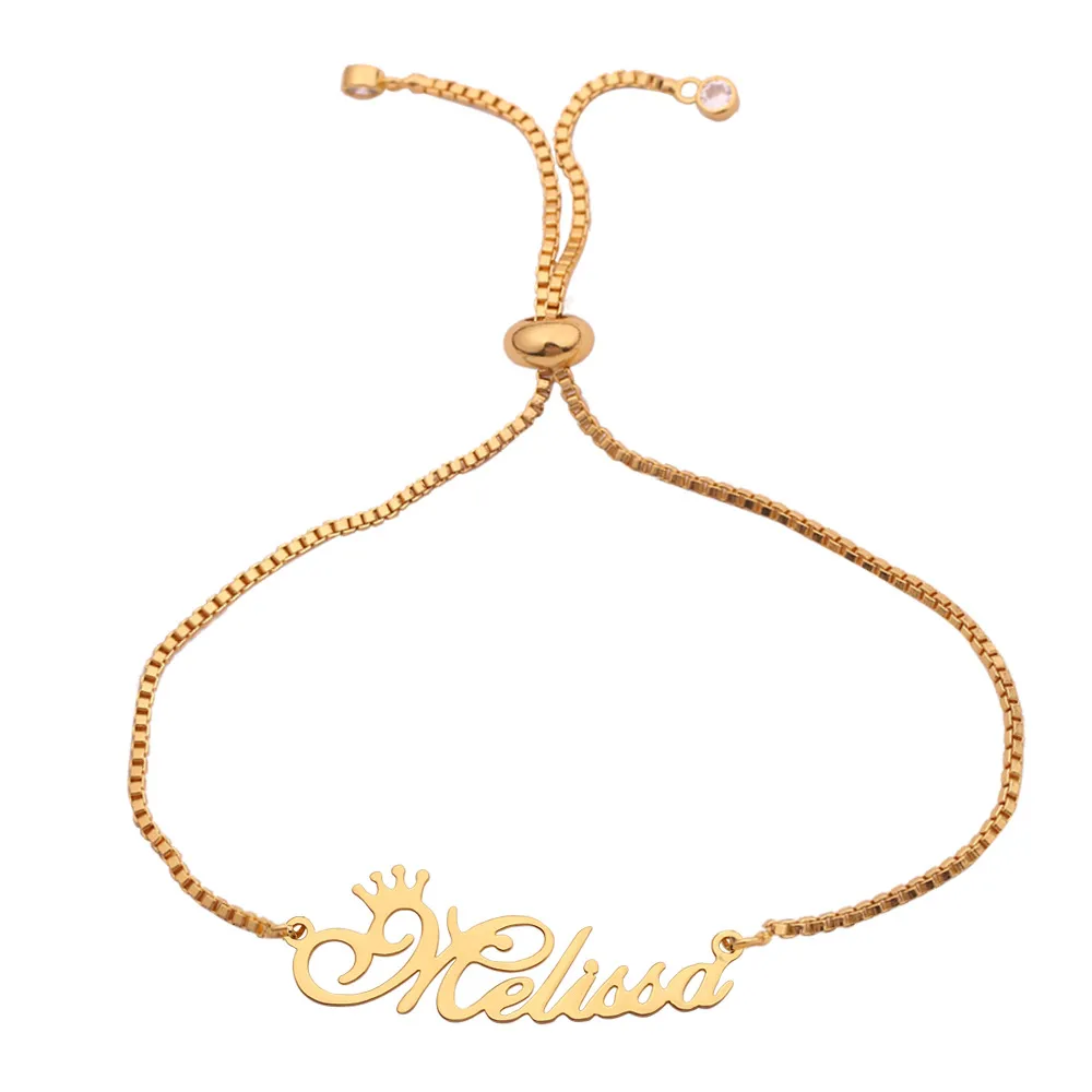 Colliers personnalisés avec nom anglais, bracelet pour femmes et hommes, pendentif en acier inoxydable, breloque, chaînes en or et argent, mode 291s