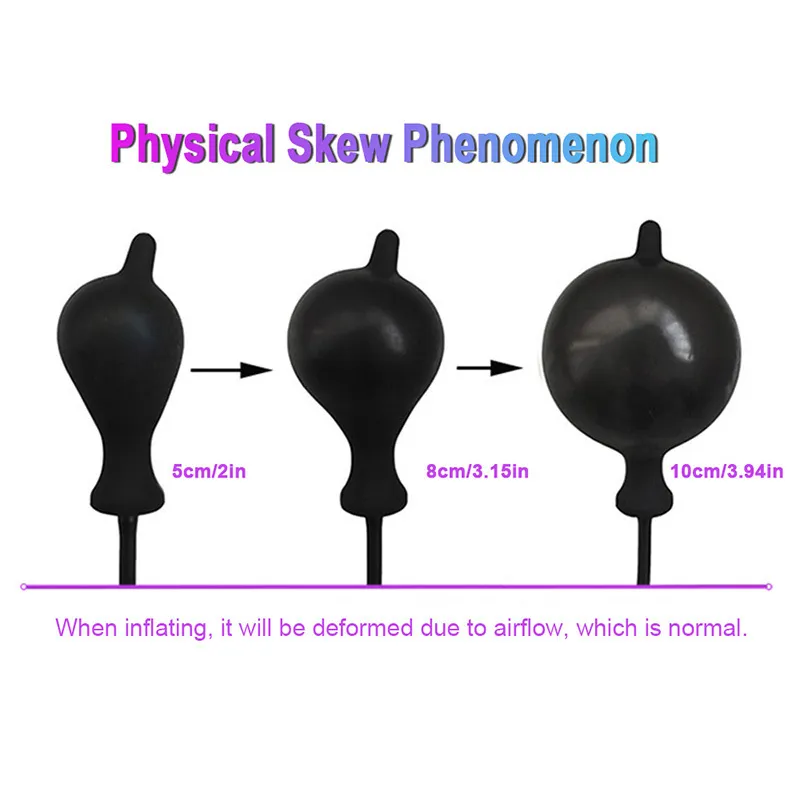 Belsiang Gonfiabile Butt Plug Dilatador Silicone Espansore Anal Plug Enorme Buttplug Pompa Masturbatore Giocattoli Adulti Del Sesso Le Donne Uomini Y11446460