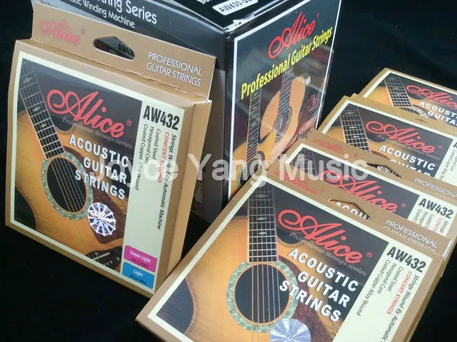 di Alice AW432P corde di chitarra acustica corde esagonali rivestiti di rame colorato in rame a sfera di carta Box Whole4801608
