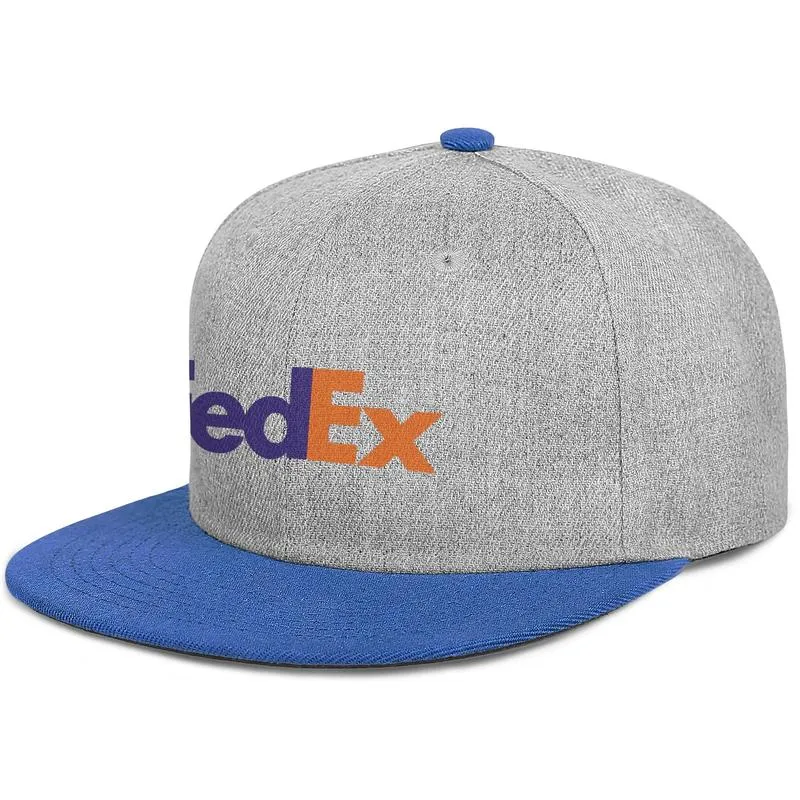 FedEx Federal Express Corporation Logo Mens e Mulheres Snap Backflat Brimcap Baseball Styles ajustado Personalize chapéus em execução G9007922