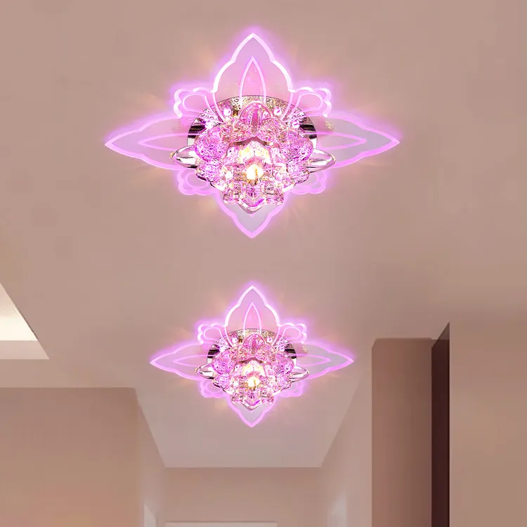 Modern LED Crystal Butterfly Ceiling Lights Living Room Spotlight Corridor Aisle Ceiling Lamp Creative Porch Entrance Lighting330k