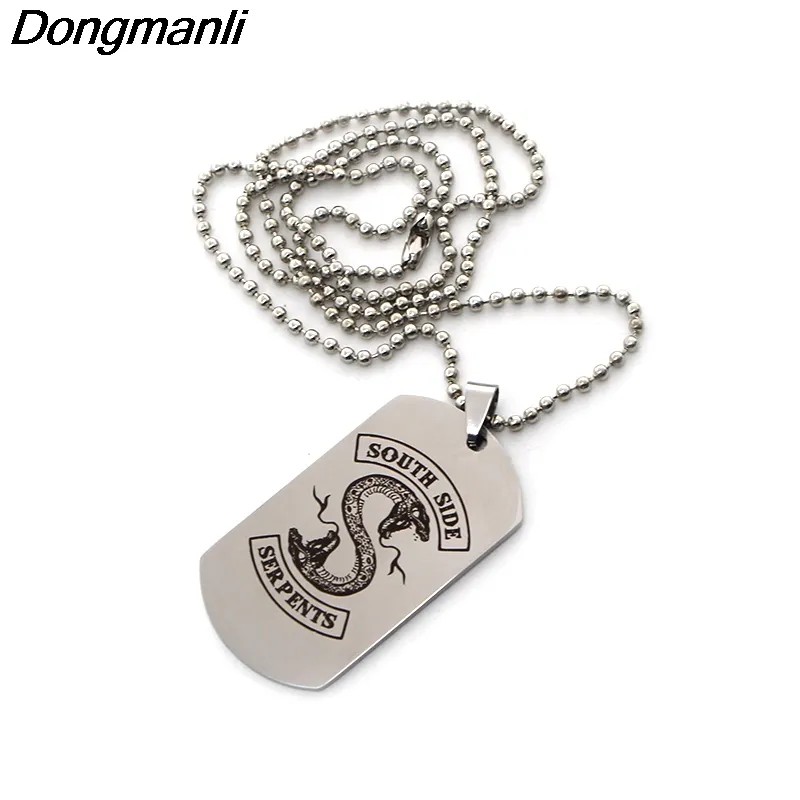 Pendant Necklaces P2226 Dongmanli TV Series Riverdale Necklace Stainless Steel Fashion Inspired Jewelry For Fans Laser Printing1227S