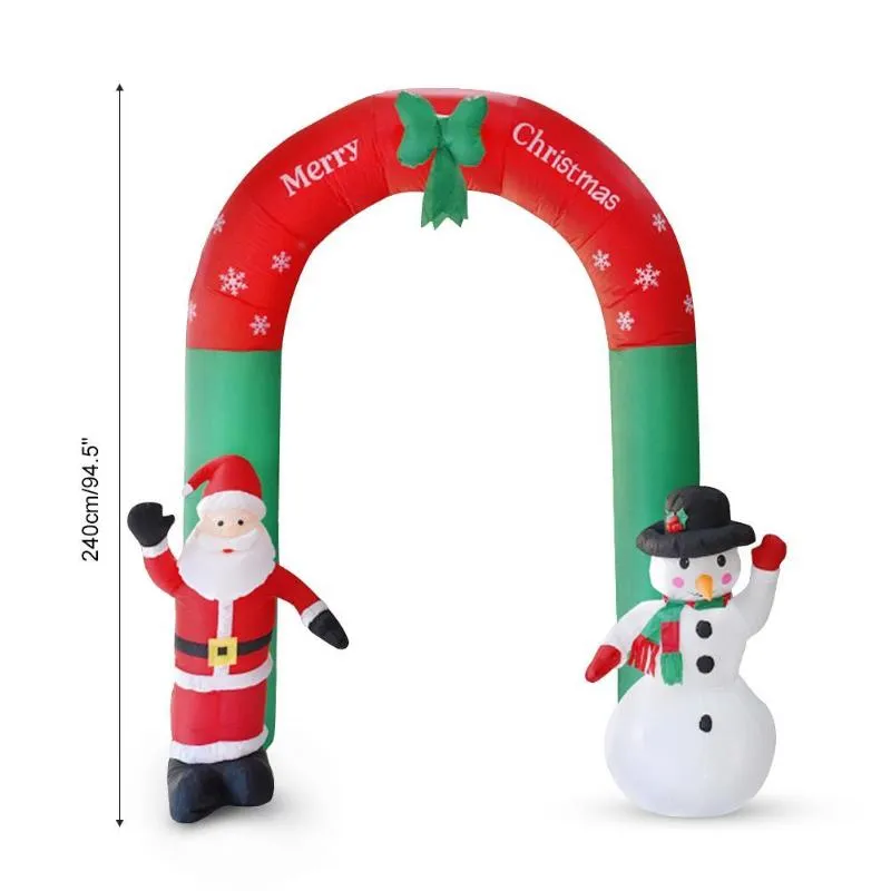 クリスマスの装飾インフレータブルアーチサンタクロース雪だるまクリスマス屋外飾り店ヤード装飾1276h