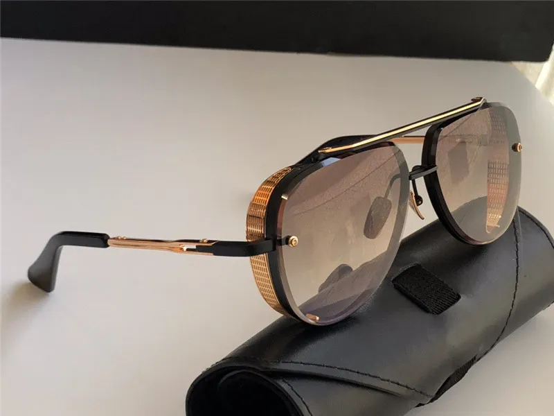 Nuevas gafas de sol populares Edición limitada Ocho hombres Diseño K Oro Retro Pilotos Marco Lente de corte de cristal Calidad superior 252K