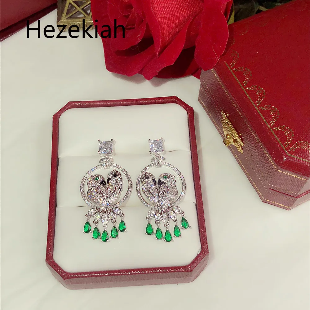 Hezekiah S925 argent Europe du nord perroquet boucles d'oreilles personnalité femmes 039s boucles d'oreilles fête de danse qualité supérieure 8412751