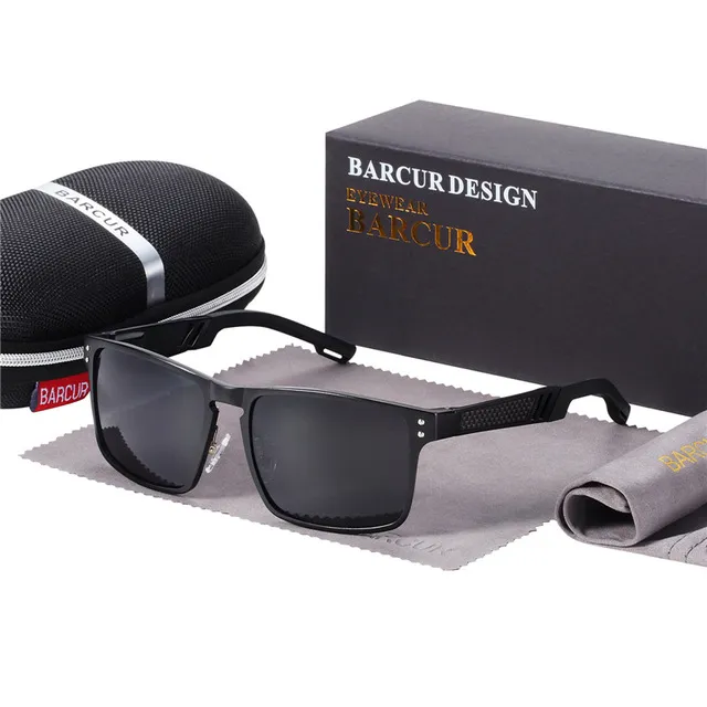 Qualität Aluminium Square Sonnenbrille Männer polarisierte Sonnenbrille für Männer Sport Eyewear Oculos de Sol Feminino295e