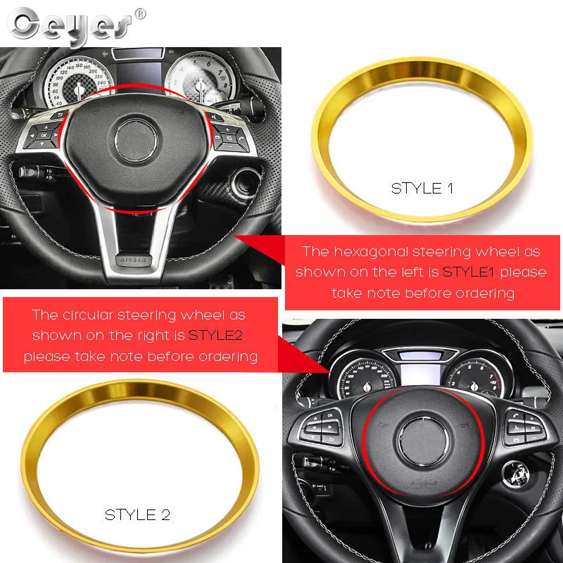 Car steering wheel decoration circle ring sticker for MERCEDES (26)