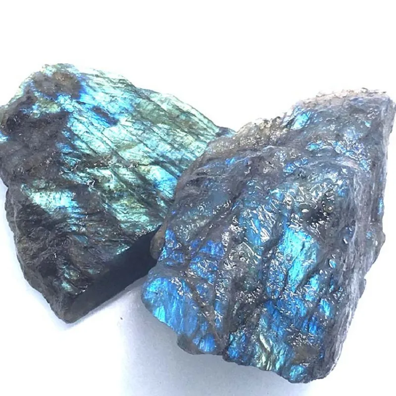 Cristalli di quarzo grezzo naturale labradorite grezza burattata Pietra di energia minerale Reiki la guarigione della pietra di cristallo277l