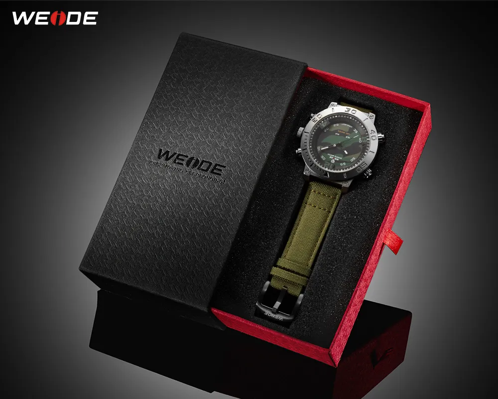 WEIDE мужские повседневные кварцевые часы в стиле милитари с цифровым дисплеем и нейлоновым ремешком, камуфляжные наручные часы Relogio Masculino reloj hombre291z