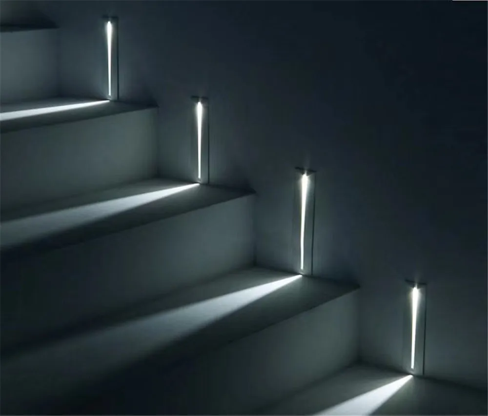 redangle 오목한 LED 바닥 조명 3W 테라스 계단 조명 LED 스텝 라이트 실내 조명 램프 AC100240V 화이트 블랙 2944