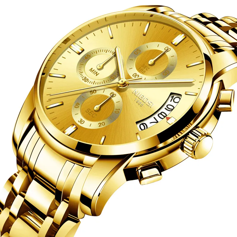 Nibosi New Watch Men Men Anity Sport Quartz Clock Mens Watch Top Brand Роскошные водонепроницаемые запястья relogio masculino2517