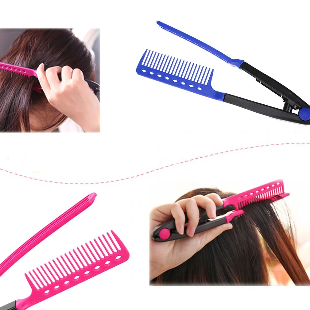 V Type Mode Cheveux Peigne Cheveux Lisseur Peignes DIY Salon Coupe De Cheveux Coiffure Styling Outil Barber Anti-statique Peignes Brosse