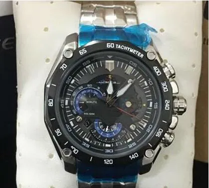 Klasyczny zegarek modowy EFR-550 Watch Bull Steel Band for Man kwarc z oryginalnym pudełkiem set244J