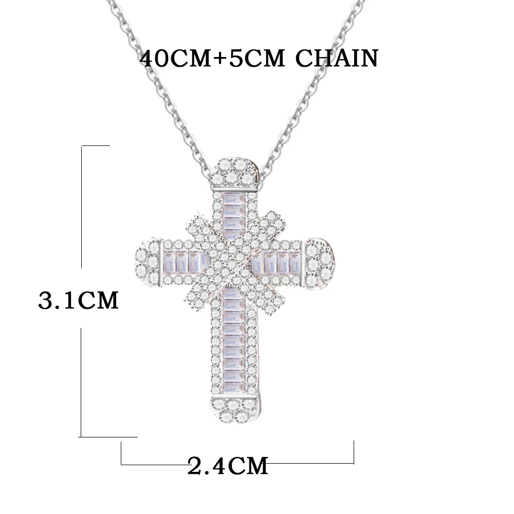 Brilhante zircônia cúbica banhado a prata pingente colares para mulheres na moda cristão jesus zircão colar jóias gift6783957