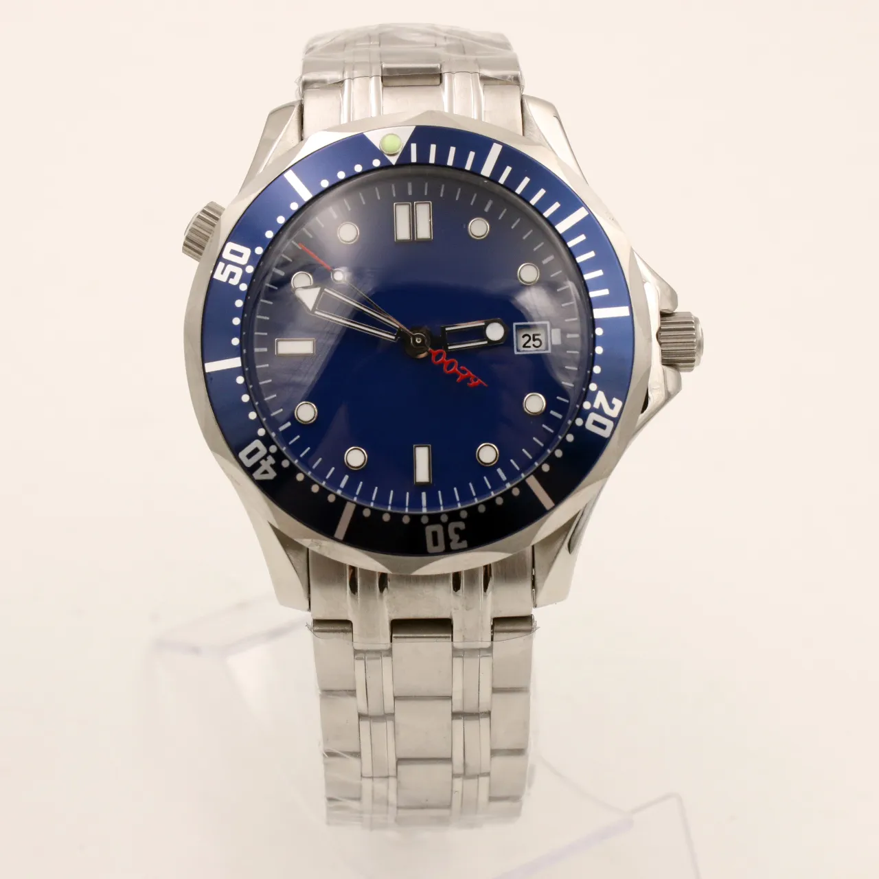 Nuovi uomini meccanici professionali 300m James Bond 007 quadrante blu zaffiro orologio automatico orologi da uomo orologi a carica automatica W351N