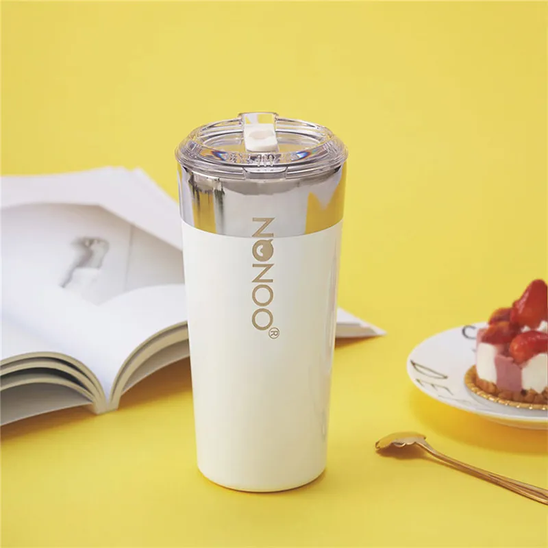 オリジナルのXiaomi Youpin Nonoo Coffee Mug 580ml Water Bottle 6H Keep and Keep Cold Thermosステンレス鋼マグTRITAN LID BPA-FR251H