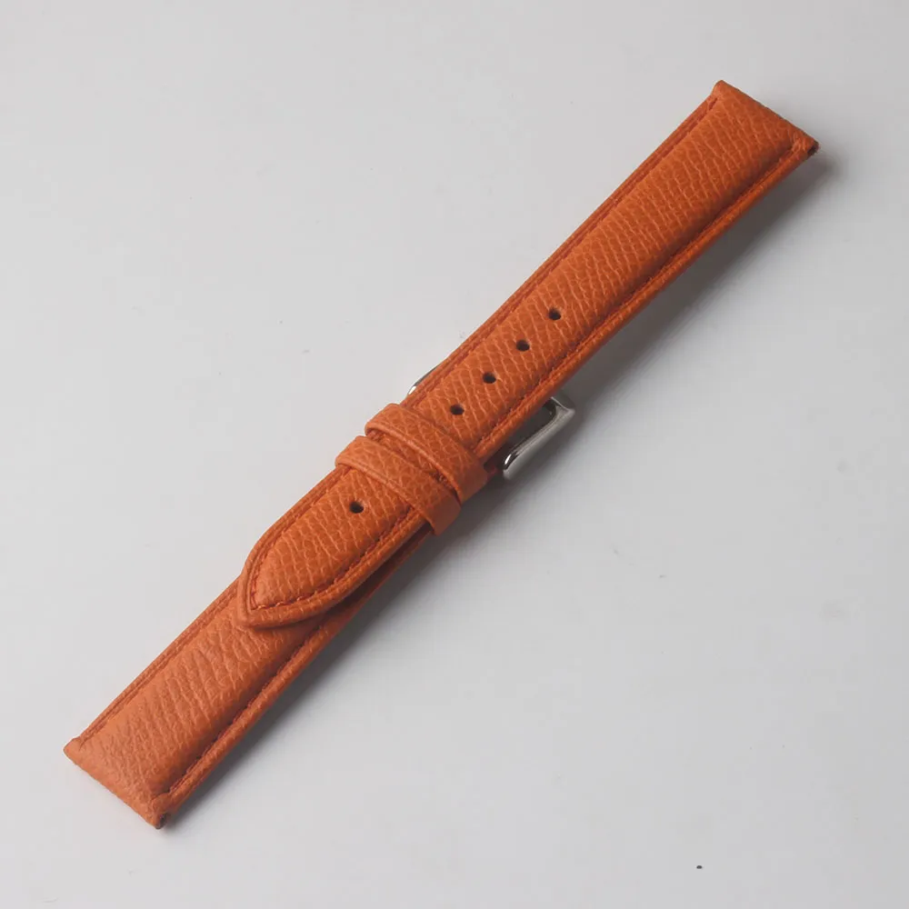 Echt lederen horlogeband hagedis graan oranje horlogeband mode stijl accessoires 14mm 16mm 18mm voor dames polshorloge vervangen274g