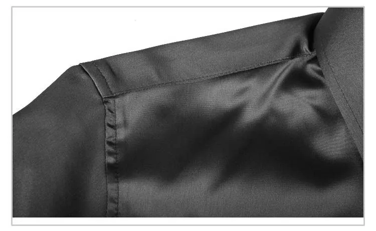 Wielobolorowe/rozmiar Symuluj jedwabną satynową błyszczącą męską koszulę swobodną elastyczne biznesowe topy dla mężczyzn wiosenna jesień