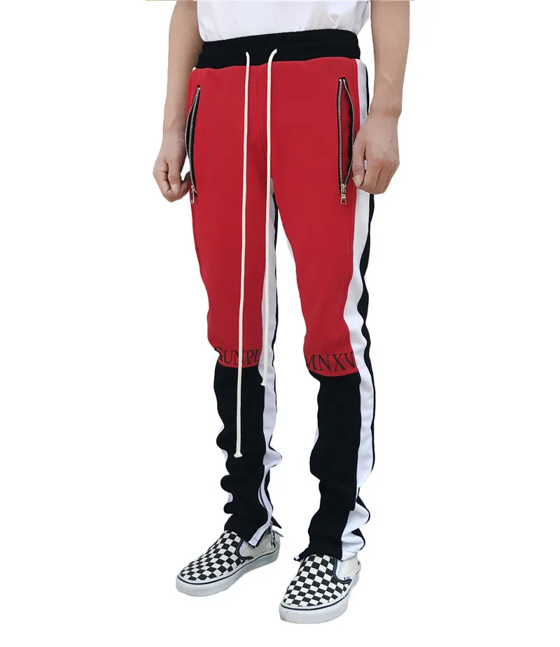 2020 nuova primavera marca palestra pantaloni sportivi da uomo jogging patchwork fitness bodybuilding mens corsa pantaloni corridori abbigliamento pantaloni della tuta MX200323