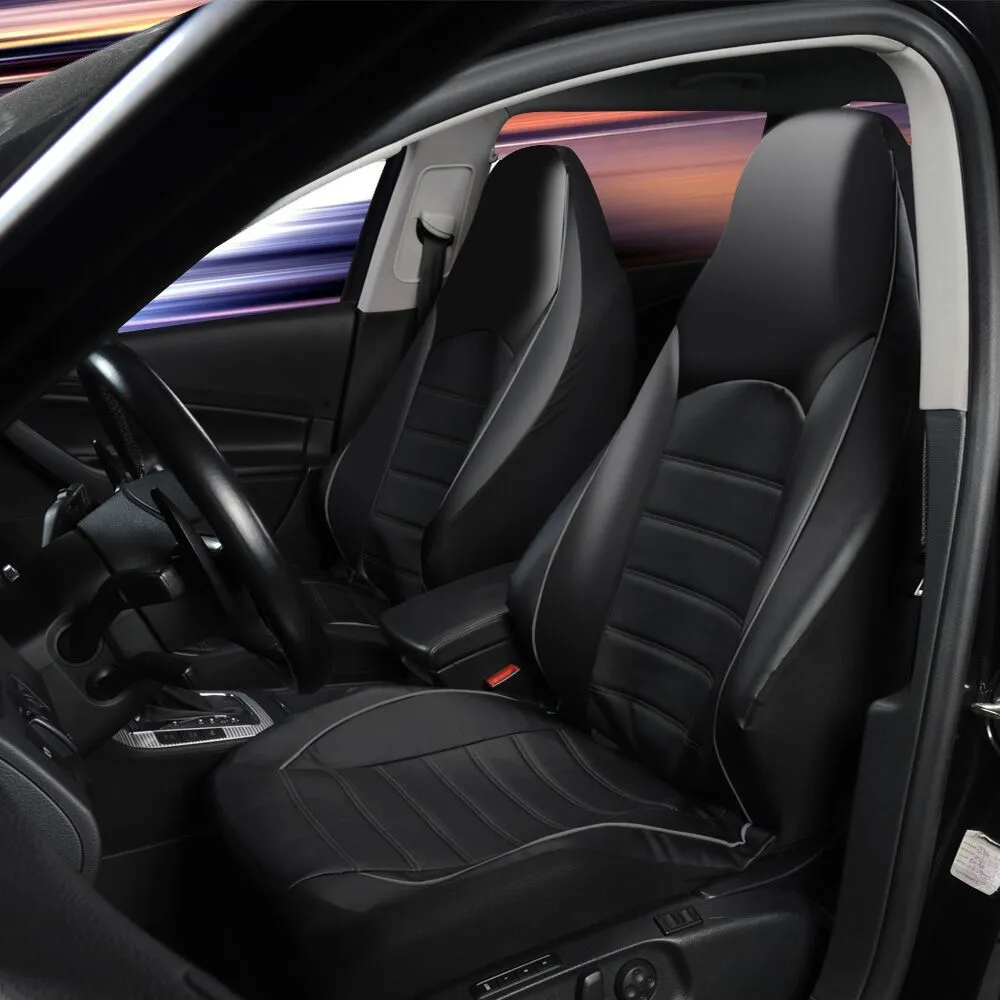 Universal Car Cover Siamese PU Skórzane podwójne przednie siedzenia Covers Crossovers Sedans Auto Wewnętrzne akcesoria Protect224G