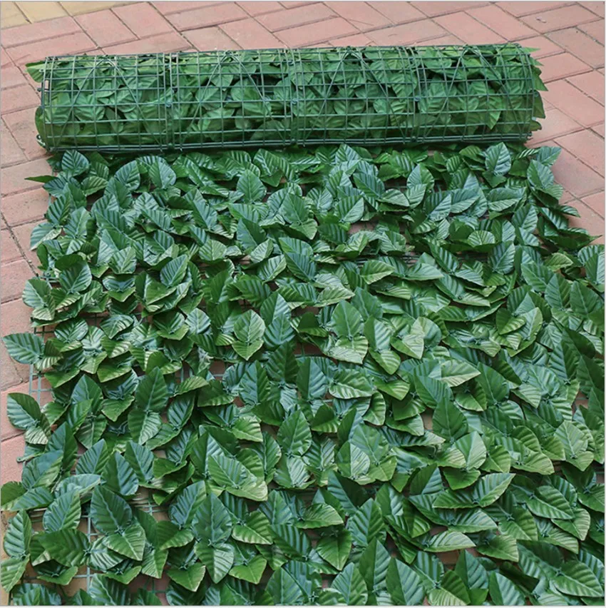 3 Meter künstliche Buchsbaumhecke, Sichtschutz, Efeu-Zaun, Outdoor, Garten, Shop, dekorative Kunststoff-Spalierplatten, Plants242W