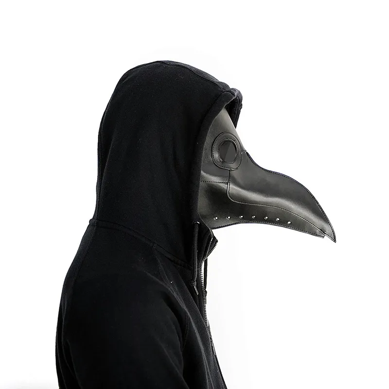 Masque de peste bec oiseau vapeur Punk masque Long nez Cosplay fantaisie gothique rétro Rock cuir Halloween beak330o