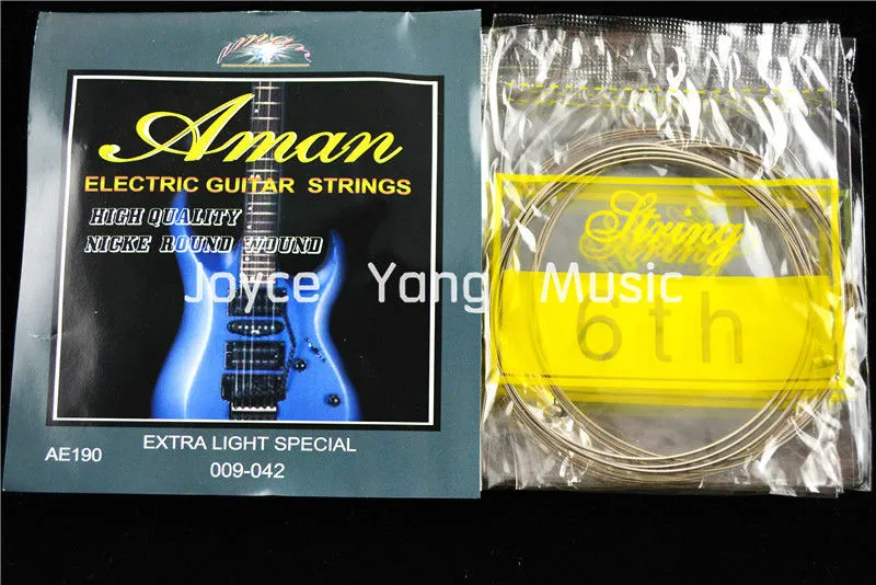 3セットのAman AE190200エレクトリックギターストリング1st6th strings 009042010046余分な軽い特別な弦6168290