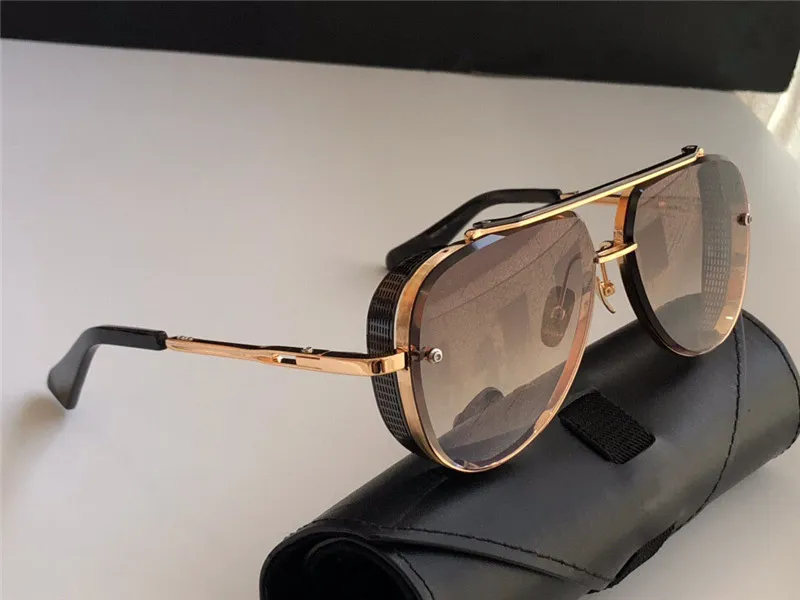 新しい人気のサングラス限定版エイトメンデザインkゴールドレトロパイロットフレームクリスタルカッティングレンズ最高品質2556