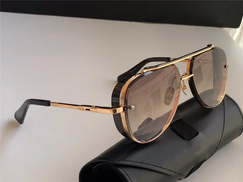 New popular sunglasses limited edition eight men design K gold retro pilots frame crystal cutting lens top quality273p