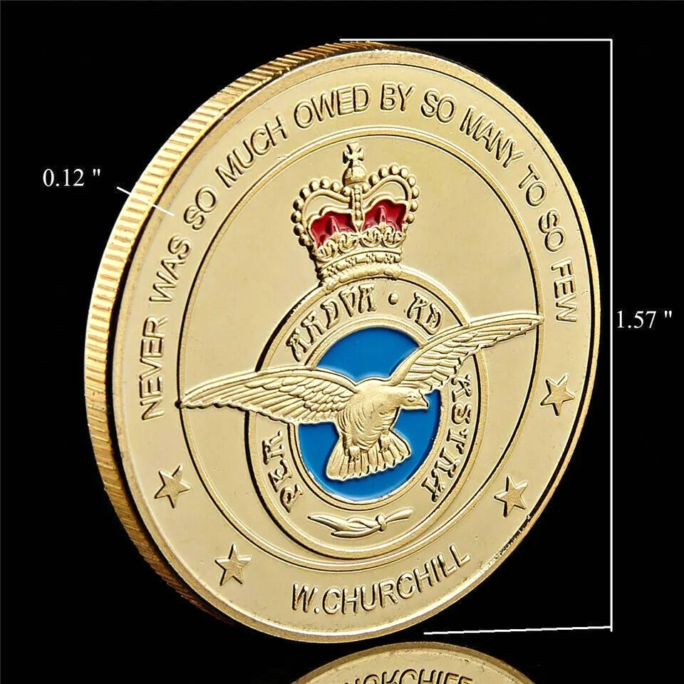 Challenge Badge Craft Luxemburg Royal Air Force Soldier Rentier 1oz Gold Plated Military Gedenkfleisch Coin2210885