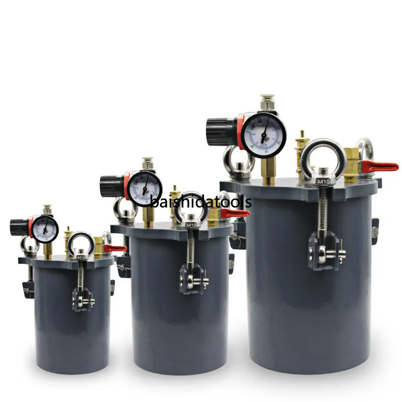 1-60L Valfritt kolst￥l Dispensertryck Tank Fluid Dispensering hink med s￤kerhetsventil och regleringsventil