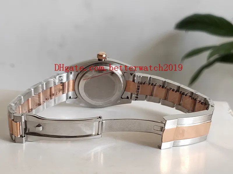 Nuevo reloj de lujo de alta calidad para mujer 36MM 116231 Datejust esfera blanca números romanos 18K oro rosa zafiro automático para hombre Watch306D