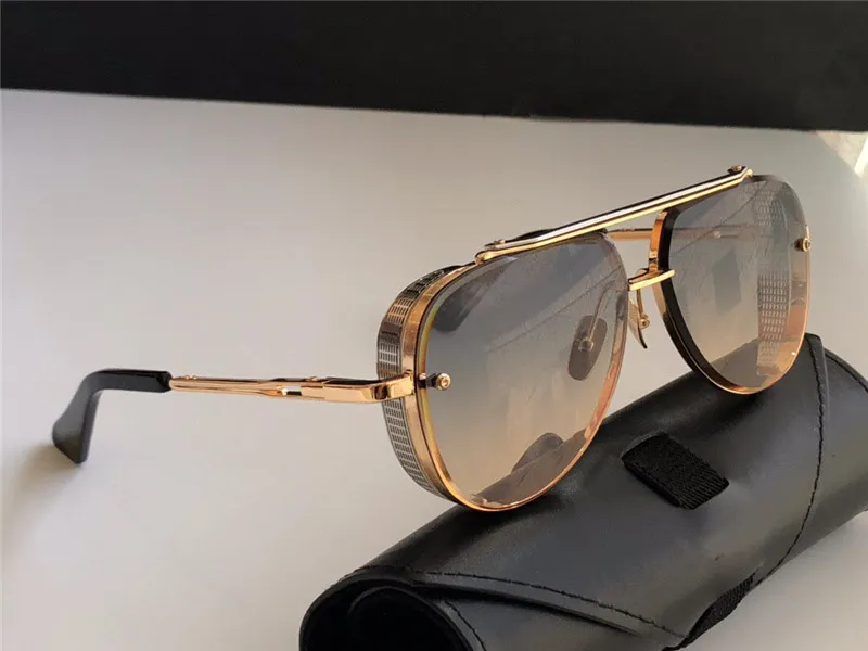 New popular sunglasses limited edition eight men design K gold retro pilots frame crystal cutting lens top quality290A